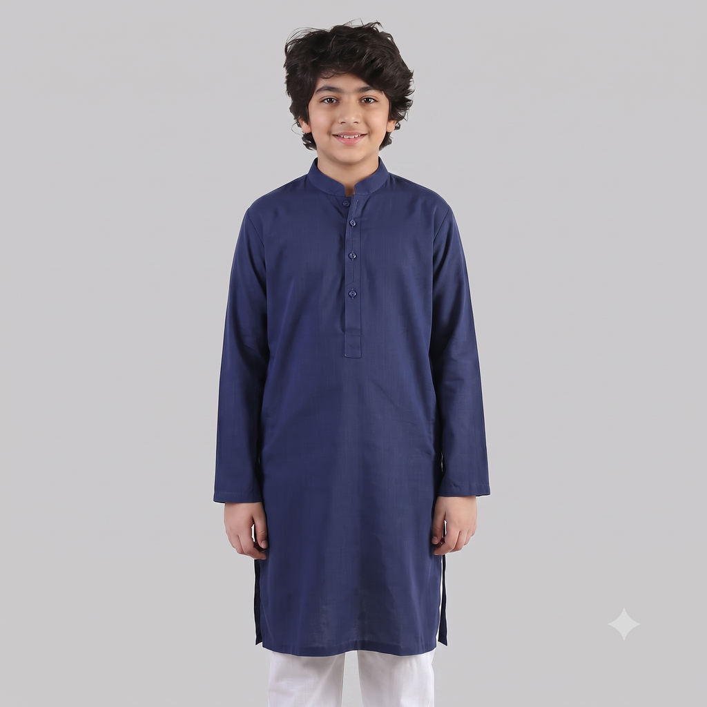 Everyday Kurta – Navy Blue