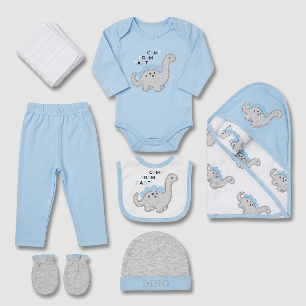 Dino 11 -Piece Newborn Gift Set