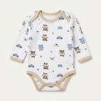 Teddy Bear & Cars Pack of 2 Long Sleeve Bodysuits