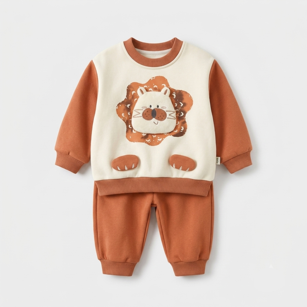 Lion Cub Fleece Sweatshirt Set