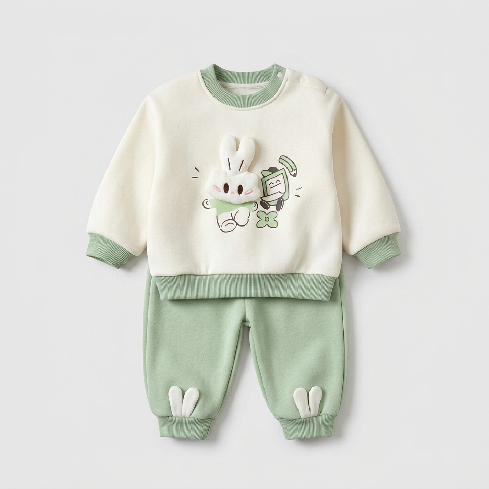 Bunny Buddy Fleece Sweatshirt Set