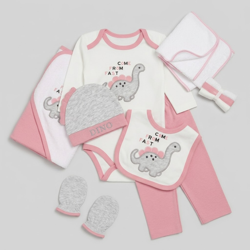 Dino 11 -Piece Newborn Gift Set
