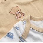 Teddy Bear & Cars Pack of 2 Long Sleeve Bodysuits