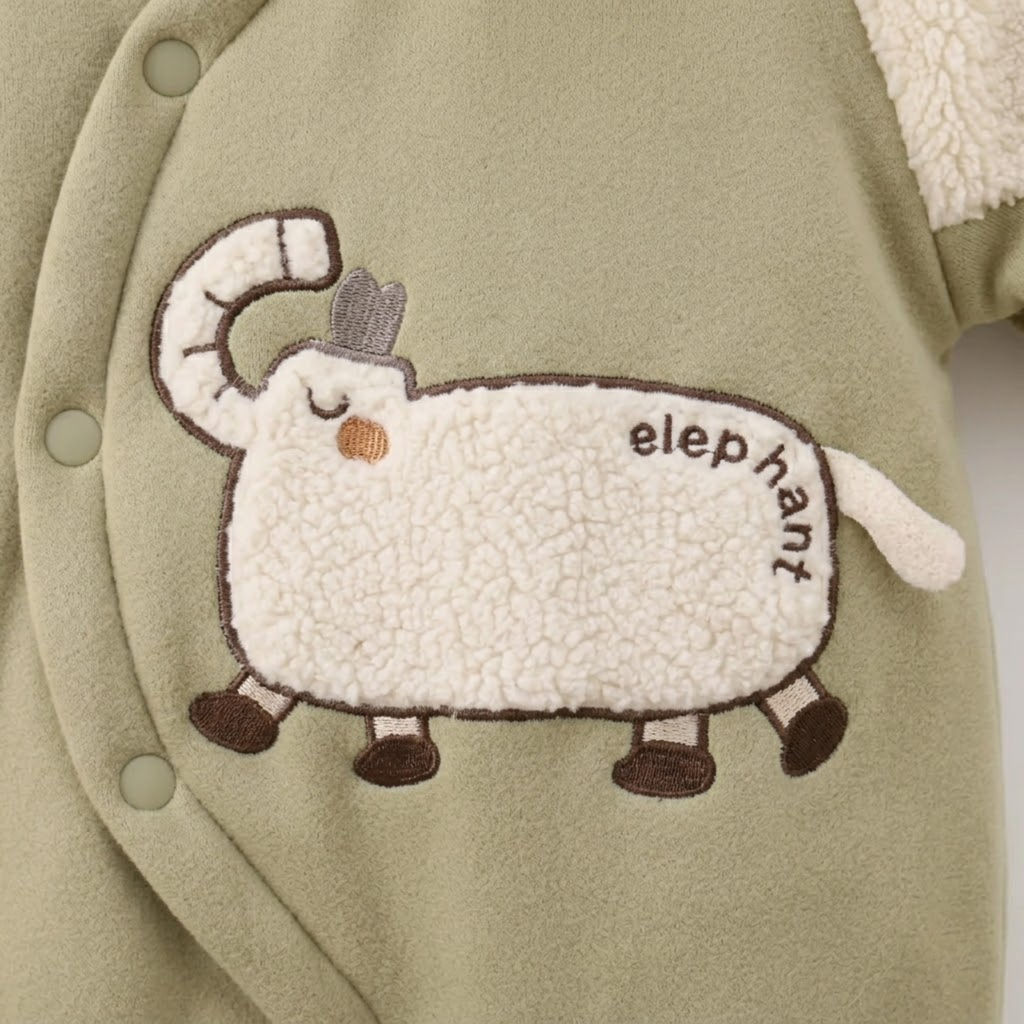Elephant Fleece Romper