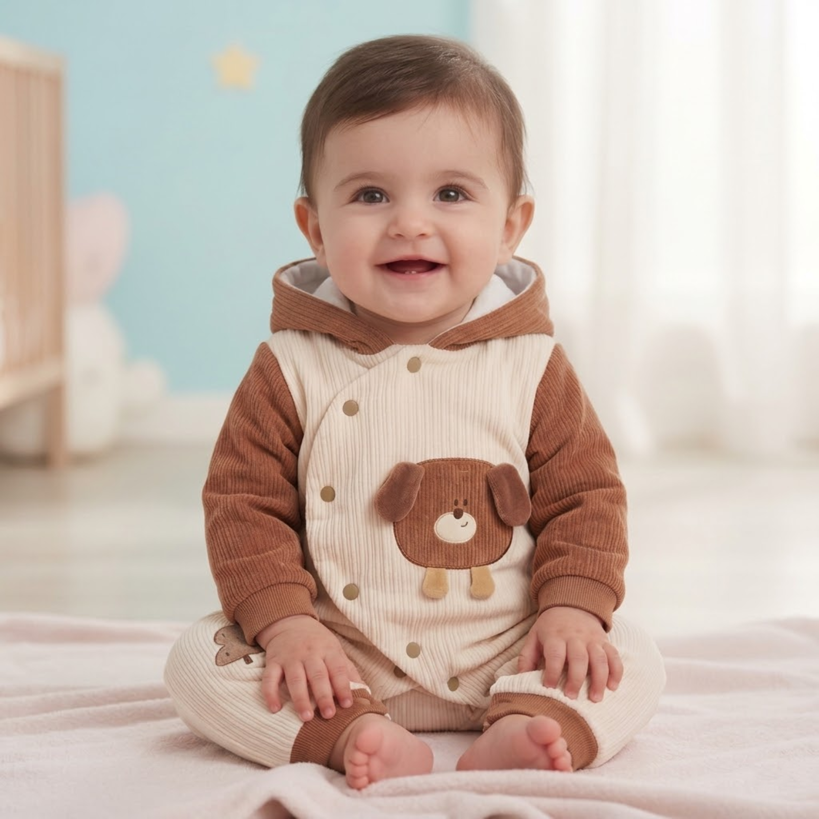Teddy Bear Hooded Romper
