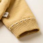 Mushroom Knit Cardigan & Ribbed Leggings Set – Mustard