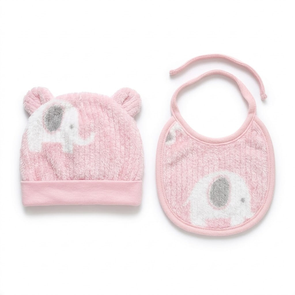 Pink Elephant 5-Piece Newborn Velour Set
