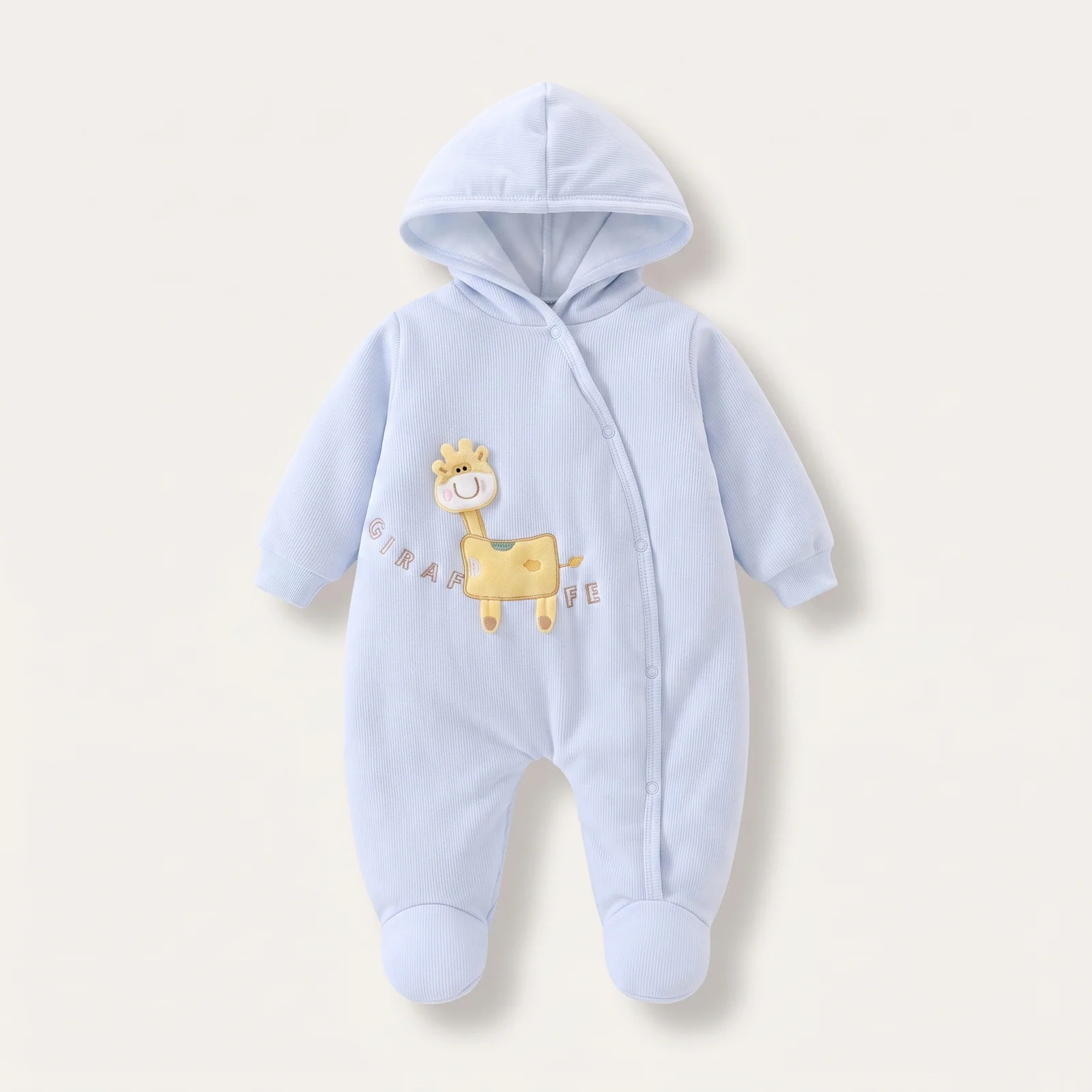 Girrafe Quilted Romper – Blue