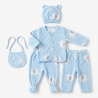Blue Elephant 5-Piece Newborn Velour Set