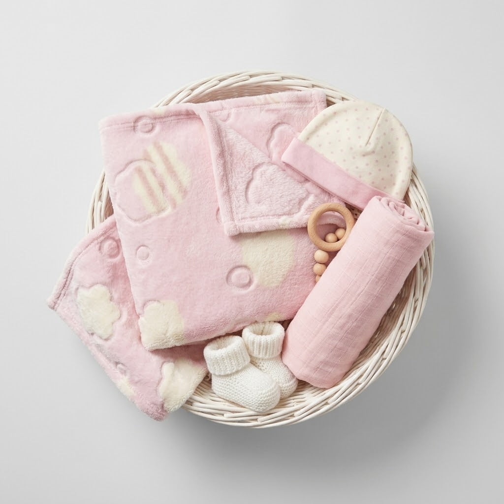 Super Soft Pink Cloud Zipper Blanket – Newborn