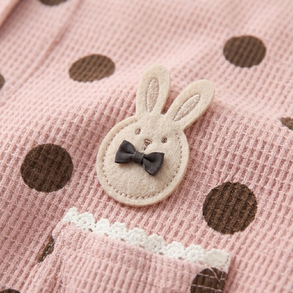 Bunny Patch Polka Dot Pinafore Set