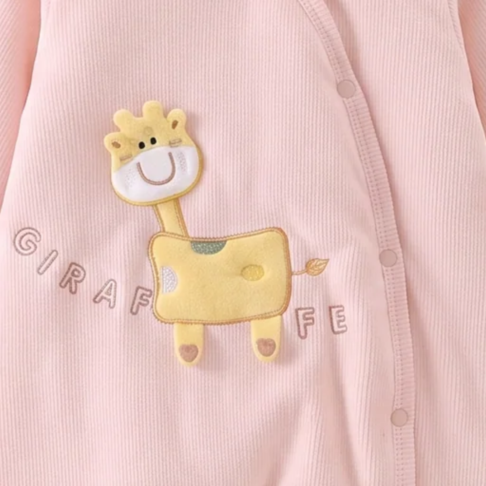 Giraffe Quilted Romper – Pink