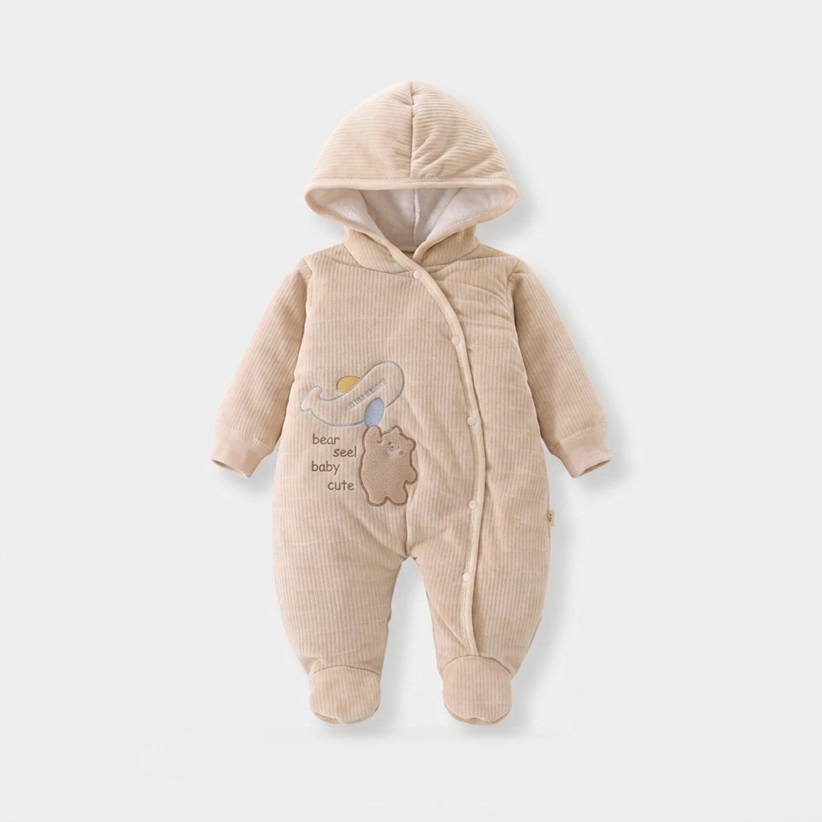 Little Traveler Hooded Pramsuit – Baby Girl