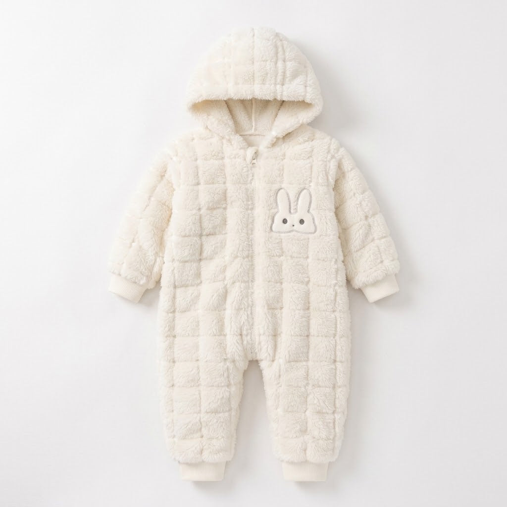 Snuggle Bunny Plush Waffle Romper
