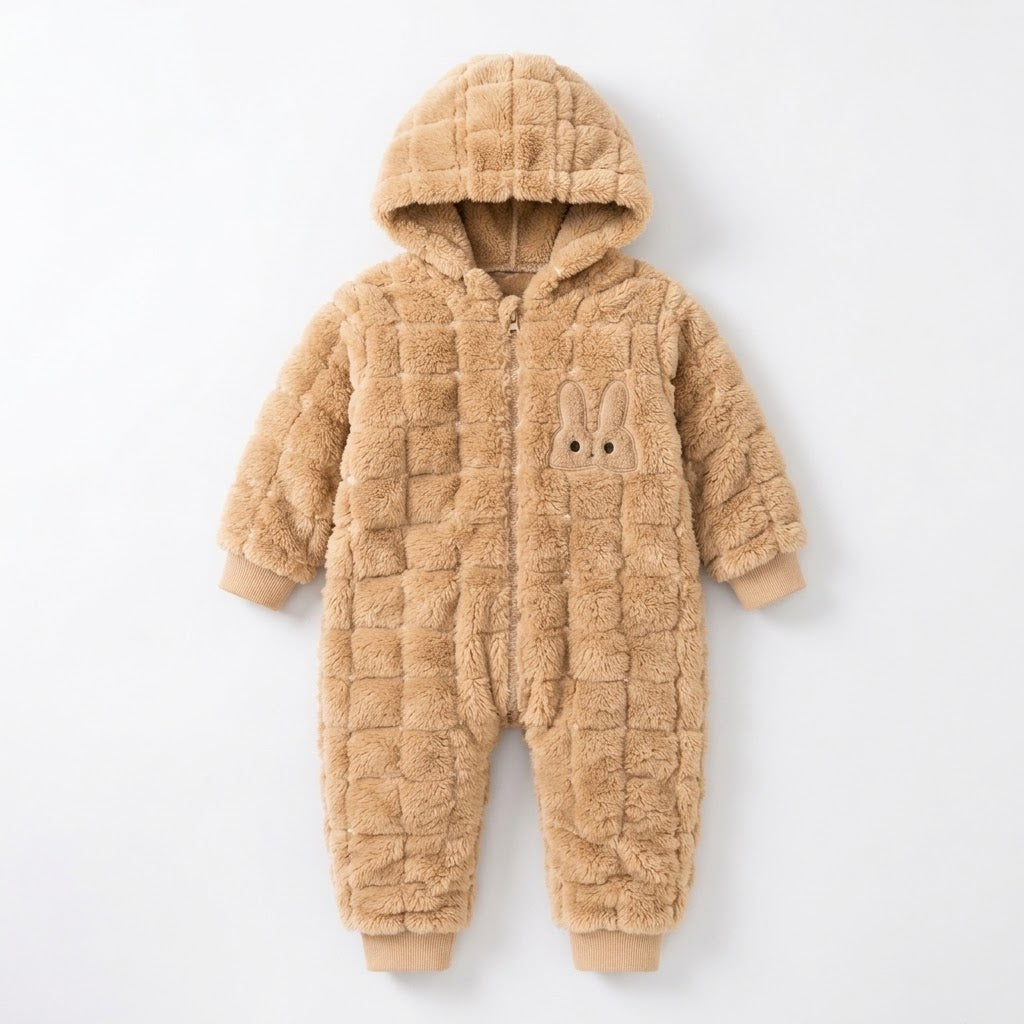 Snuggle Bunny Plush Waffle Romper