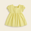 Sunshine Puff-Sleeve Tie-Back Dress
